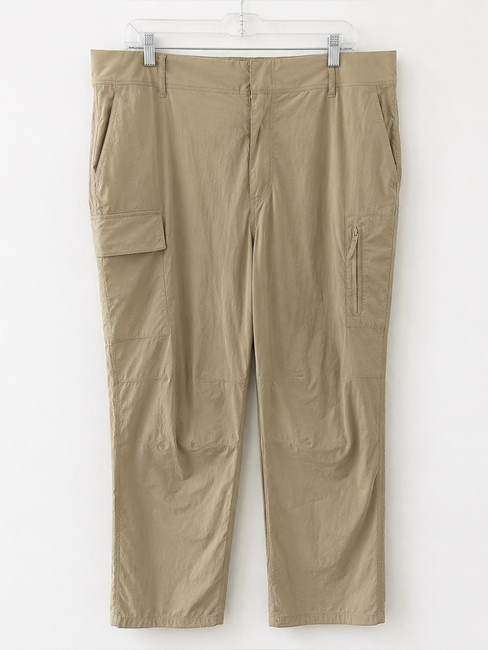 Athleta Trekkie Utility Cargo Pants Straight Leg Lightweight Beige Women Size 18